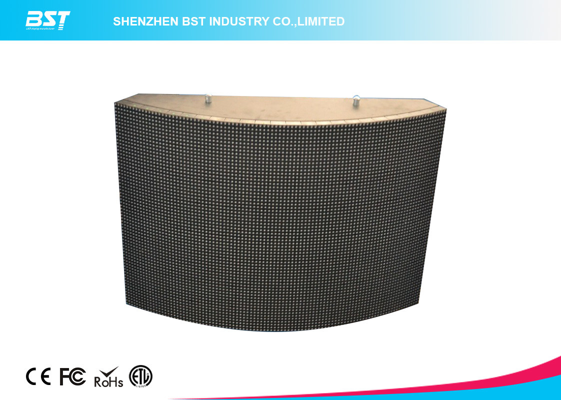 IP65 wateproof P10mm Flexible Curved Led video Screen For Outdoor Wall Decoration