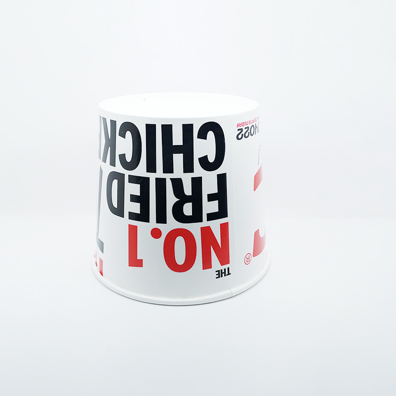 Food Grade Disposable Paper Buckets KFC Chicken Cup 64oz 85oz 130oz