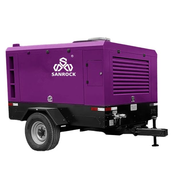 15HP Rotary Screw Air Compressor Diesel Driven Mobile Single Screw Air