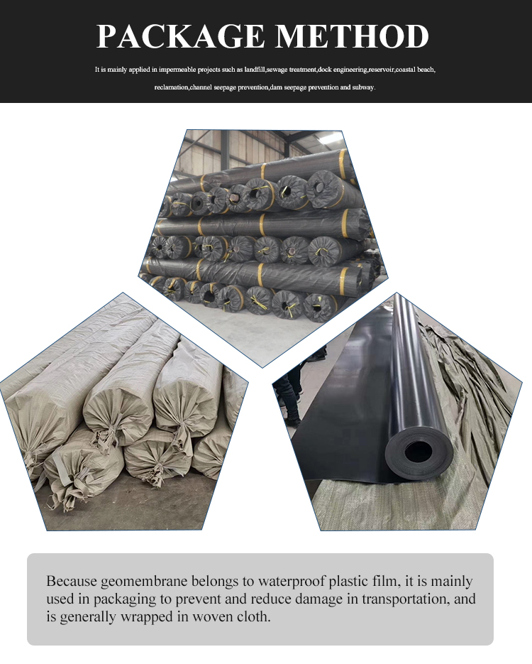 GB/ASTM GRI-GM13 Standard Pond Fish Liner Cistern Geomembrane for Industrial Design