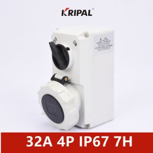 KRIPAL Three Phase 32A IP67 Interlocked Switch Socket IEC standard