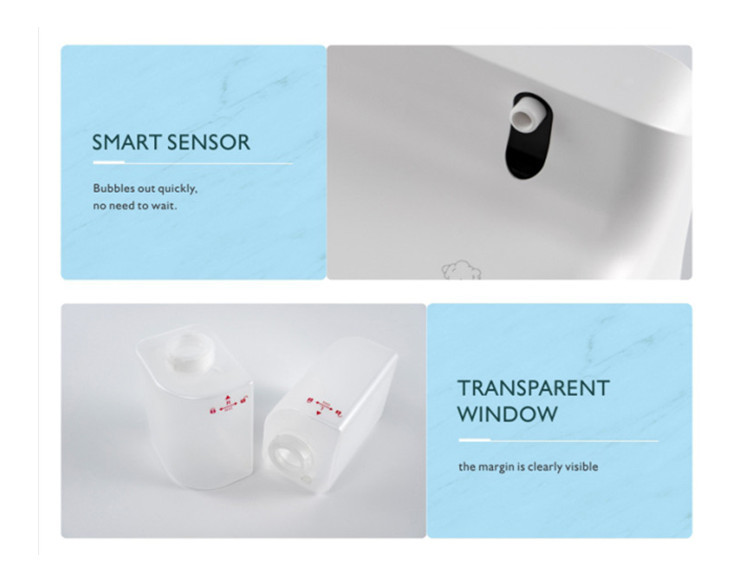 3.7W Wall Mounted Automatic Foam Liquid Soap Dispenser For Bathroom