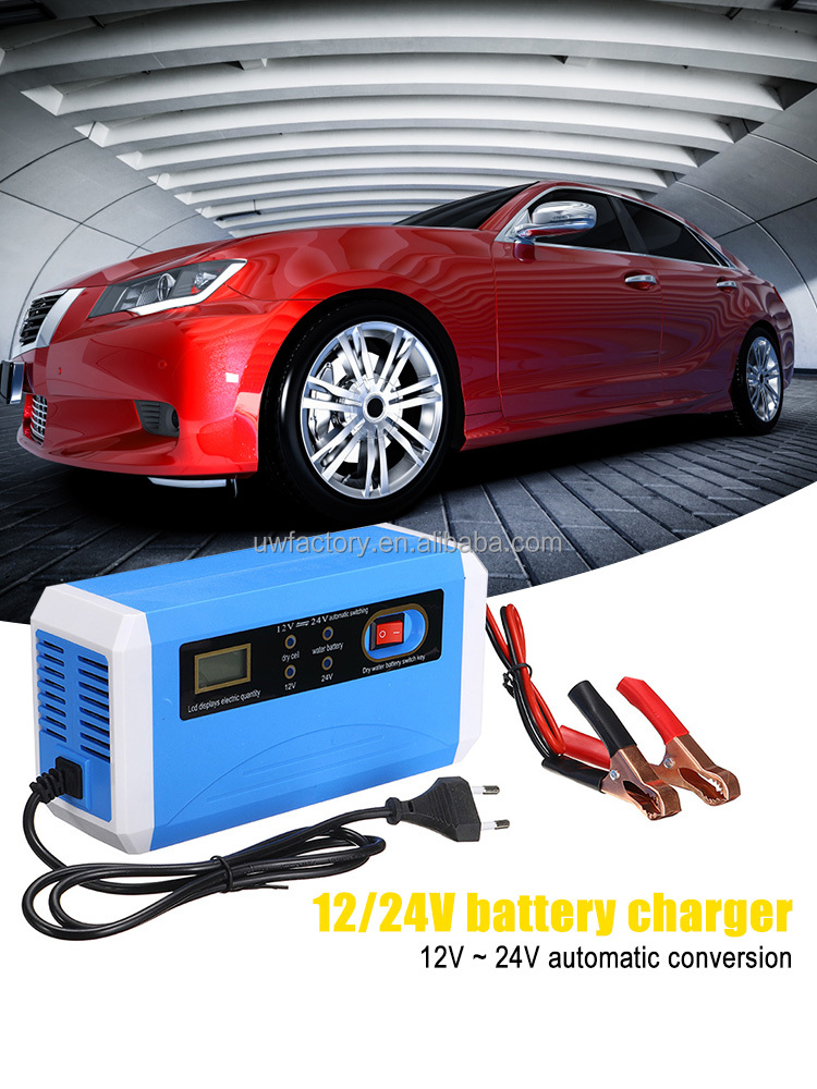 12V10A 24V10A GEL AGM Lead Acid Battery Charger with ABS Shell Sweeper Golf Cart Forklift Motorcycle Current Protection