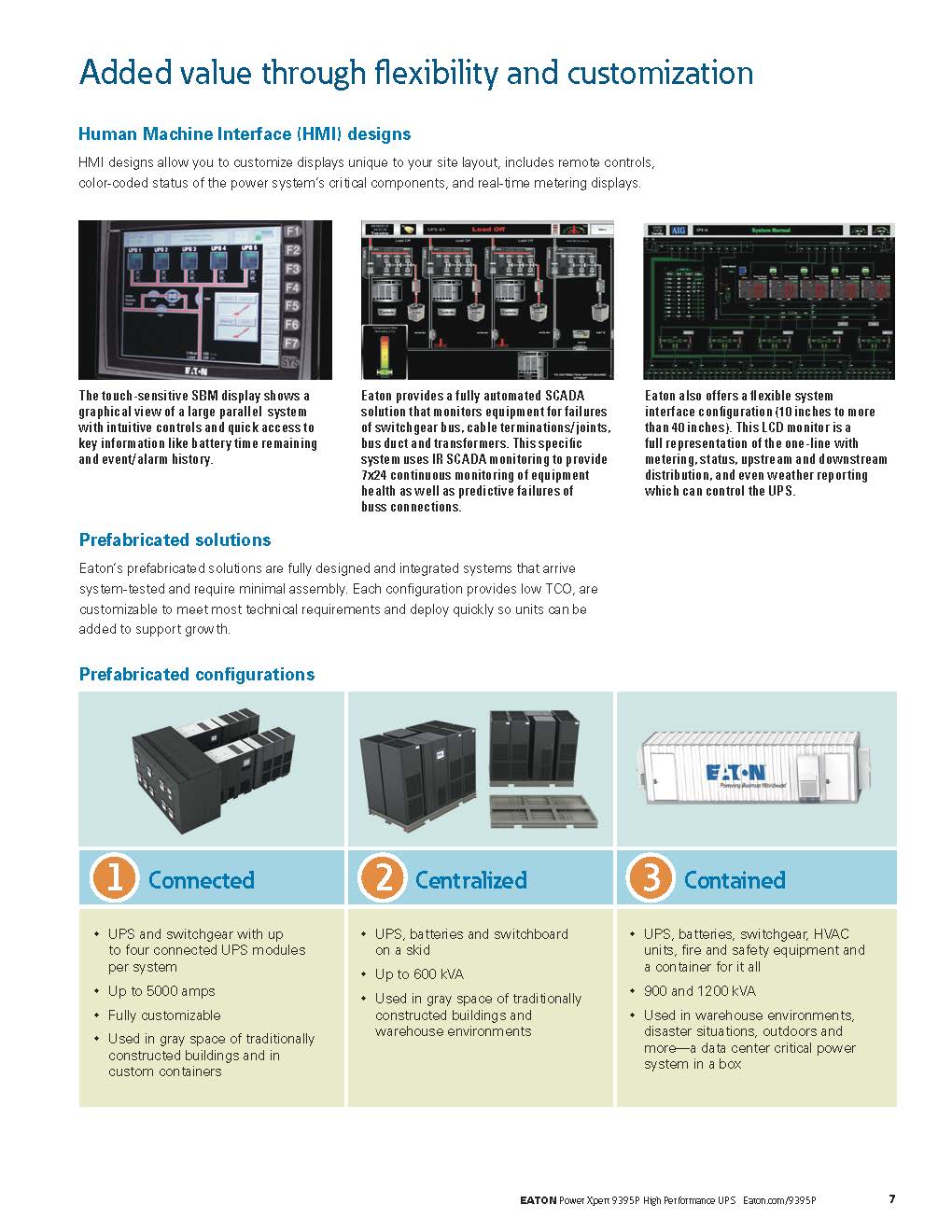 Top- Eaton Power Xpert 9395 UPS 200KVA 275KVA 300KVA 400KVA 500KVA Double Conversion 3 Phase Industrial Online UPS Power Supply