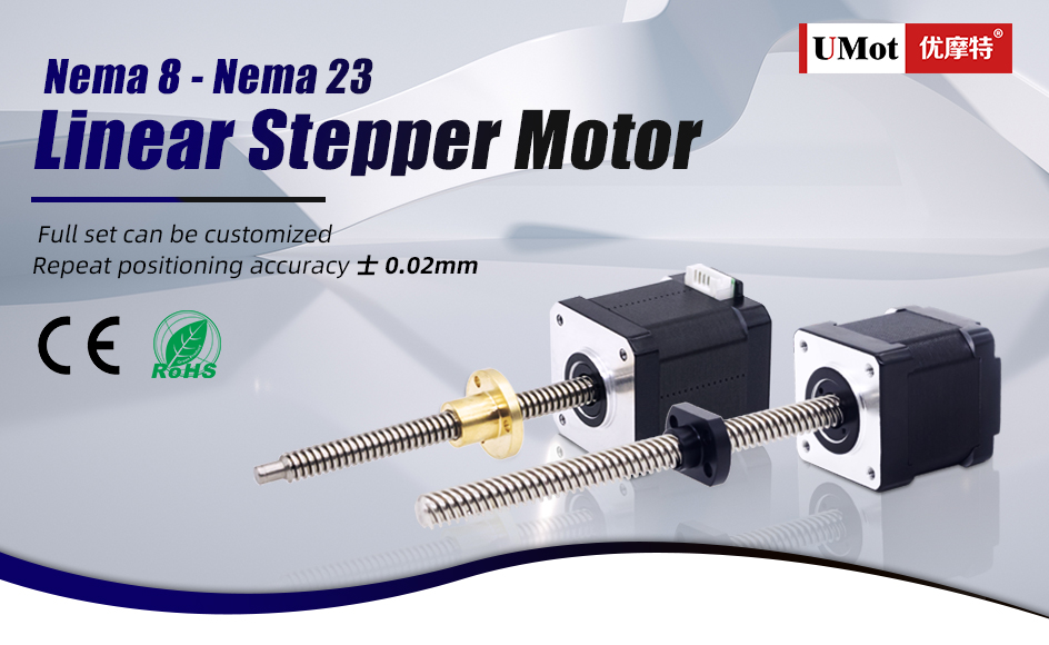 80 Degree Temperature Rise Linear Stepper Motor With Lead Screw for CNC Machines