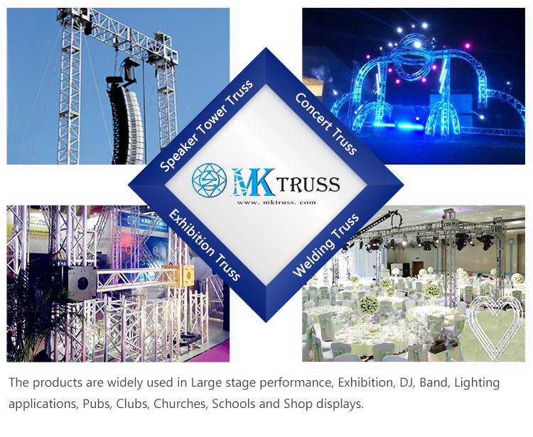 Audio Stage Lighting DJ Aluminum Truss System with 50*3mm Main Tube