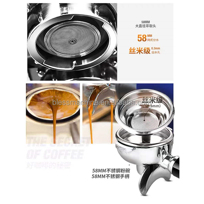Super Performance Stainless Steel Coffee Machine with Low Investment and 3000w Power
