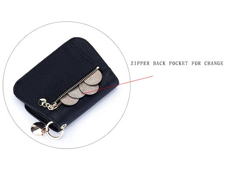 Business Candy Color Portable Wallet Genuine Leather Clutch Coin Purse for Girls