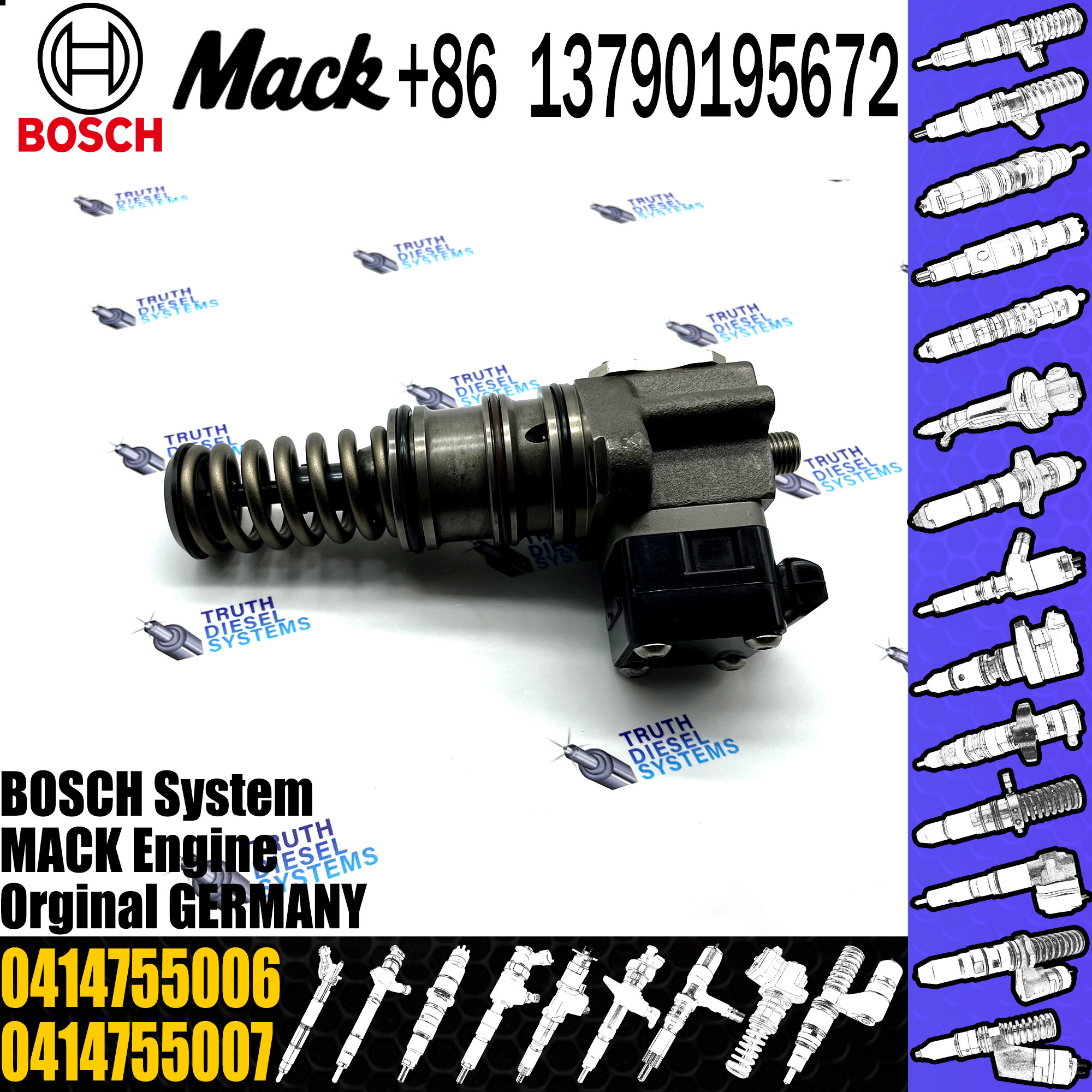 BOSCH Diesel fuel Unit pump assembly 313GC5230MX 0414755006 0414755008 2112707 0414755007 for truck Engine
