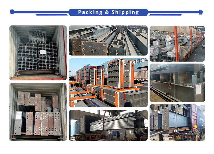 Pre Engineered Metal Building Steel Frame Structure System Steel Warehouse Painting