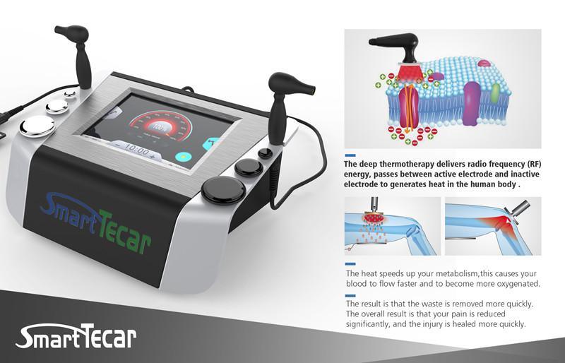Double 80mm Handle AC220V Tecar Therapy Diathermy Machine