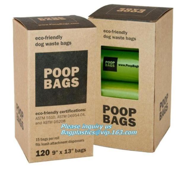 PE Compostable dog poop bag/ pet waste Bags, Leak Proof Dog Waste Poop Bags,