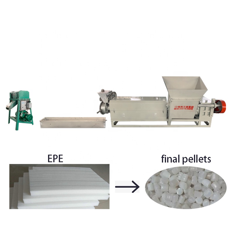 40 Cr Screw Material EPE Plastic Recycling Granulator Machine for Plastic Recycling