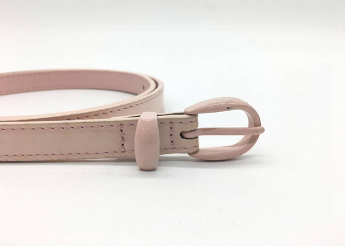 Skinny Waist 130cm Women PU Leather Dress Belt With Alloy Pin Buckle