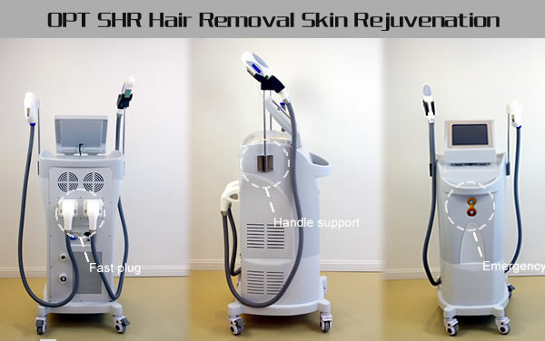 Dual Handpiece IPL Laser Hair Removal Machine SHR System For Women / Men