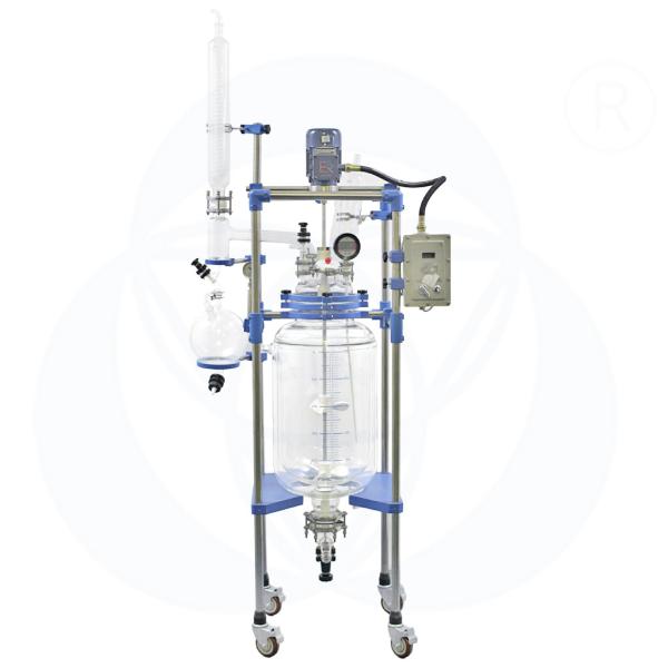 Chemical Glass Reactor 316L Evaporator Borosilicate Glass Core Components PLC