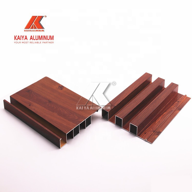 3d Simulating Wood Grain U Shaped Aluminum Profile For Ceiling