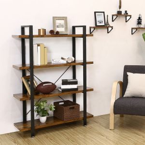 4-layer Bookshelf for Sale, Industrial Bookshelf, Particleboard Bookshelf, Home Office Bookshelf, ULLS54BX