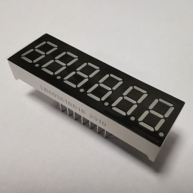 High bright Red 7 Segment LED Display 6 Digit 9.2mm Common Cathode for Digital Countdown Timer