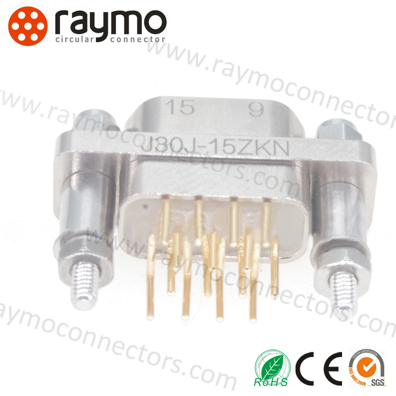 J30j Series Rectangular Electrical Connectors with 9 Contacts D-SUB Micro-D Connectors and Durable