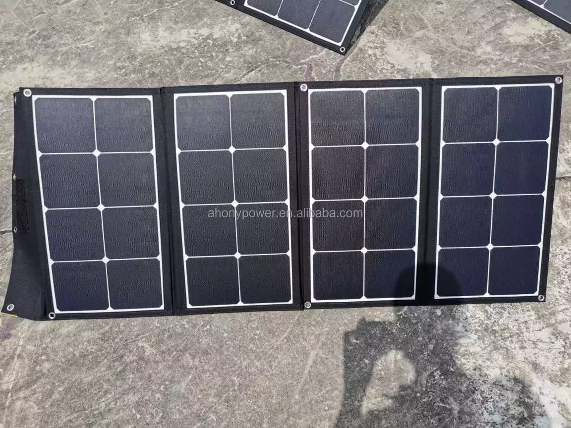 ETFE 100 Watt Foldable Solar Panel Kit lightweight Portable Solar Charger For Camping