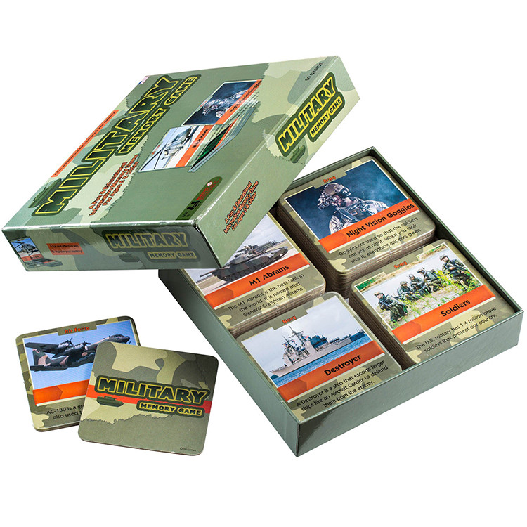 2x3 inch Kids Memory Playing Cards 1.5mm Thick With corrugated Boxes