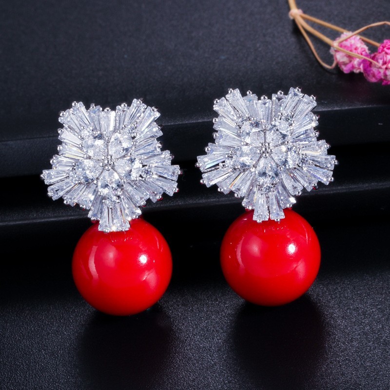 Fashion zirconia earrings cz earrings classic simple earrings design jewelry earrings necklace jewelry set
