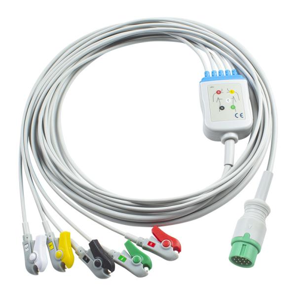 Biolight 12Pin Compatible Direct-Connect ECG Cable and leadwires 5Lead IEC