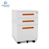 Buy cheap Office Three Drawers Lockable Metal Filing Cabinet With 4 Casters from wholesalers