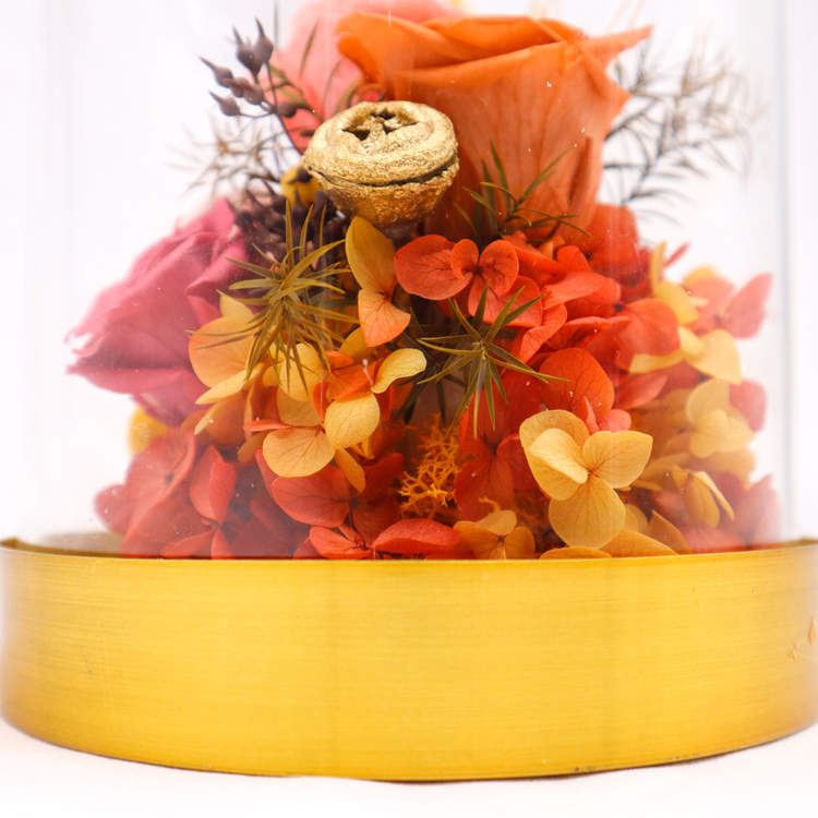 Decorative Preserved Rose Glass Dome Create A Splendid And Romantic Atmosphere