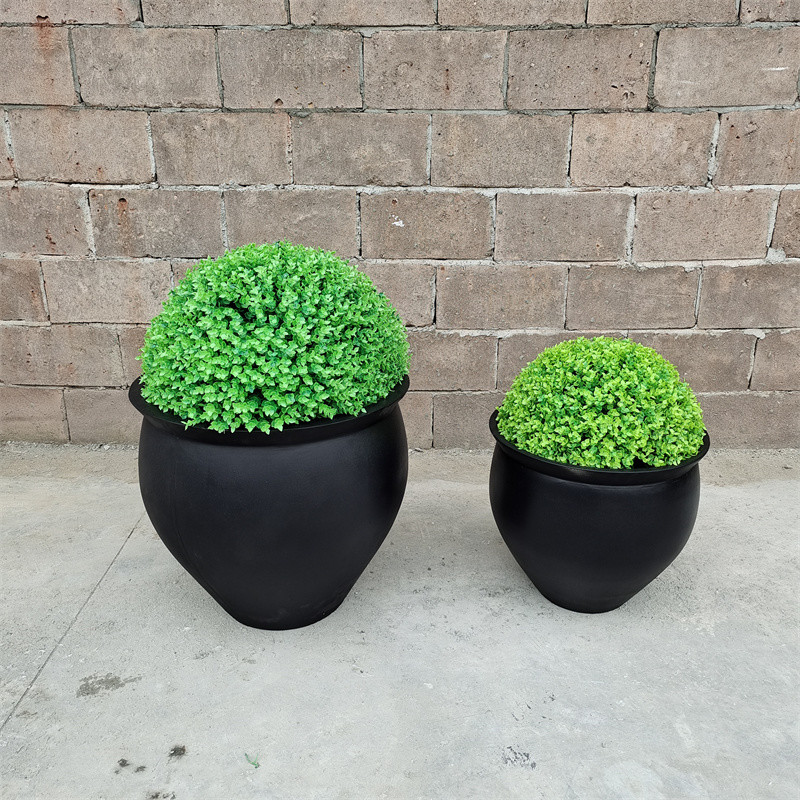 Fiber Clay Flower Pot Small Size Bowl Planter Box For Indoor Outdoor Home Garden