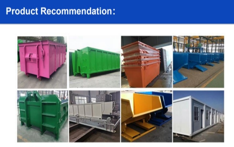 Multi Purpose Hook Lift Container Fireproof Weatherproof EU Waste Directive Compliant