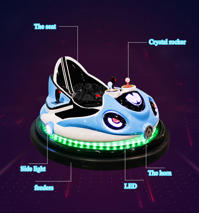 1 Player Kids Bumper Car Ride On Remote Control Power Led Light