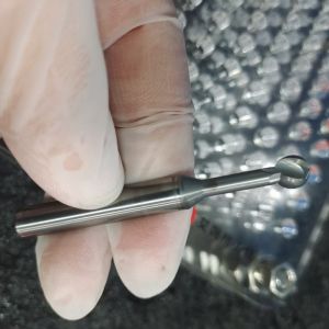 AlTiN Coating Customized Carbide Tool Lollipop Ball End Mill For Deep Undercuts