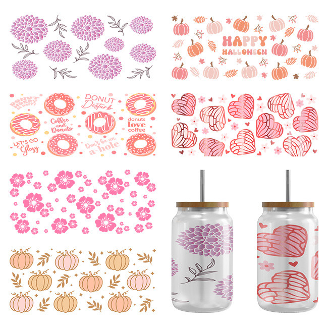 Decal UV DTF Tumbler Wraps UV Resistant Used In Metal Packaging