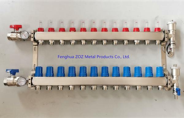 Radiant Heat Manifolds, 12 Loop PEX Manifolds for Hydronic Radiant Heating