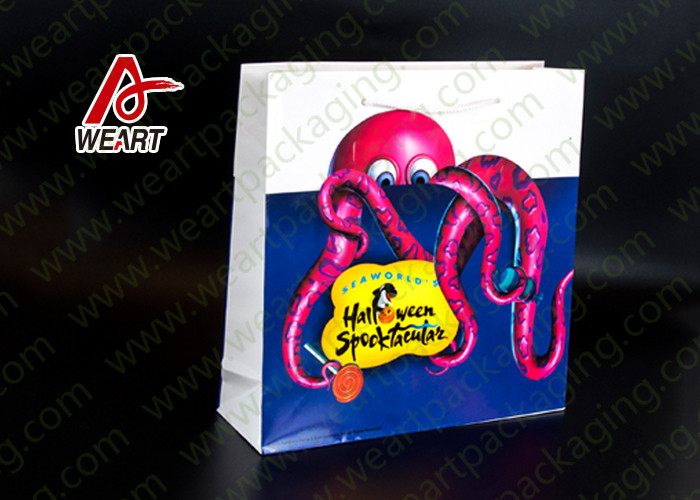 High End Plain Paper Party Bags With Handles Matte Lamination Suface