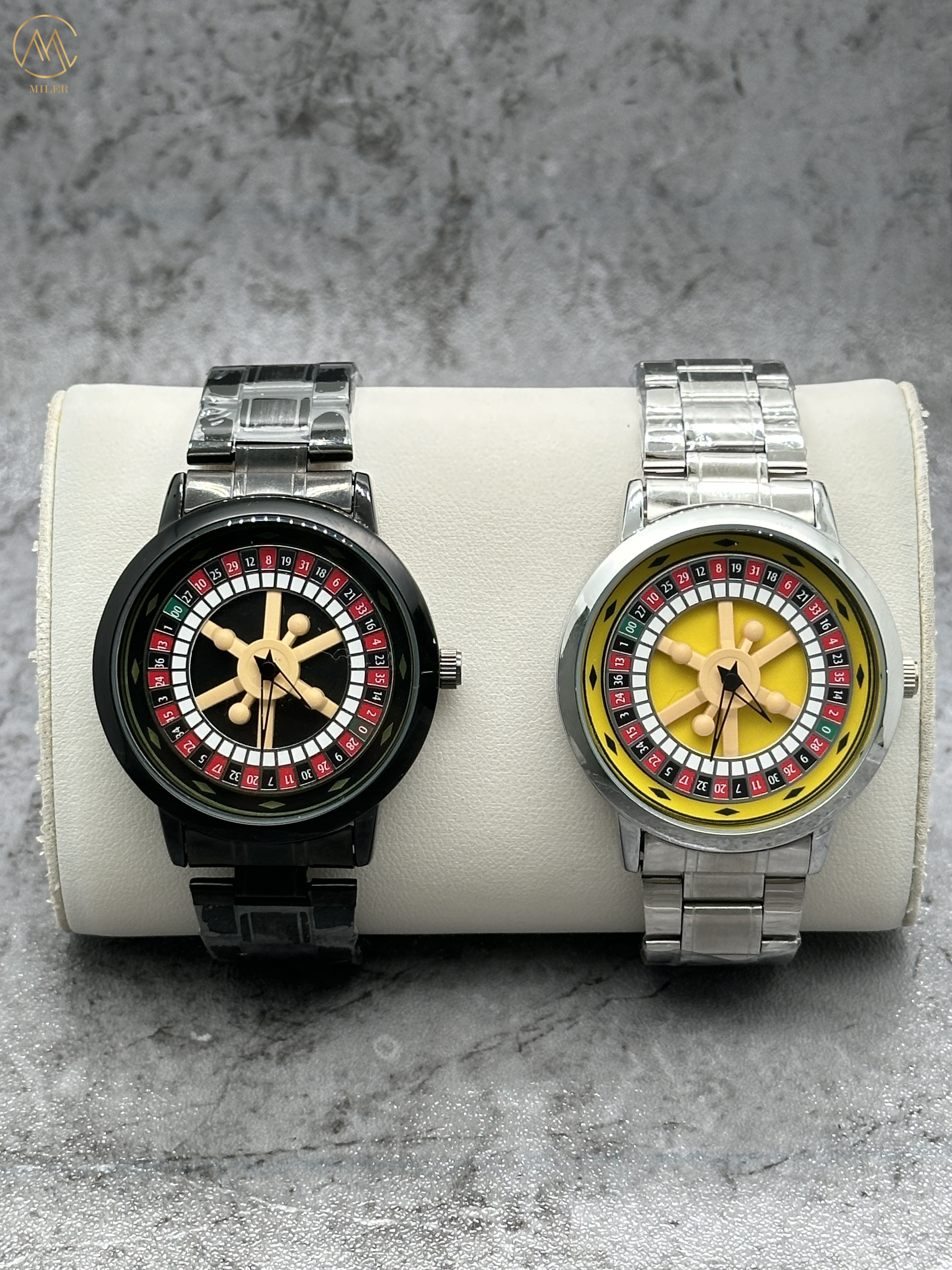 Factory Wholesale Colorful Rotating Table Fashion Watch With Stainless Steel Strap