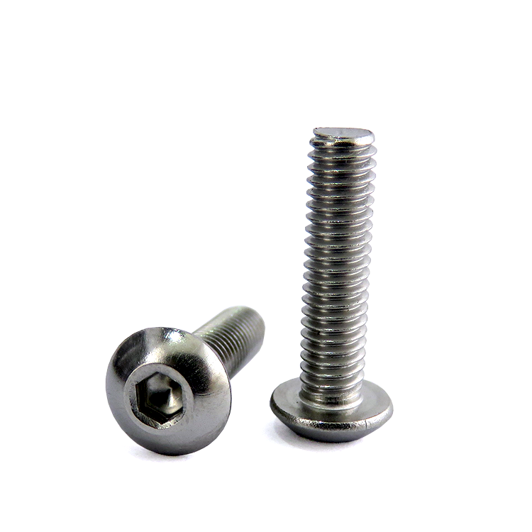Stainless Steel 304 Hex Socket Cap Button Head Machine Screw Mechanical Thread Style
