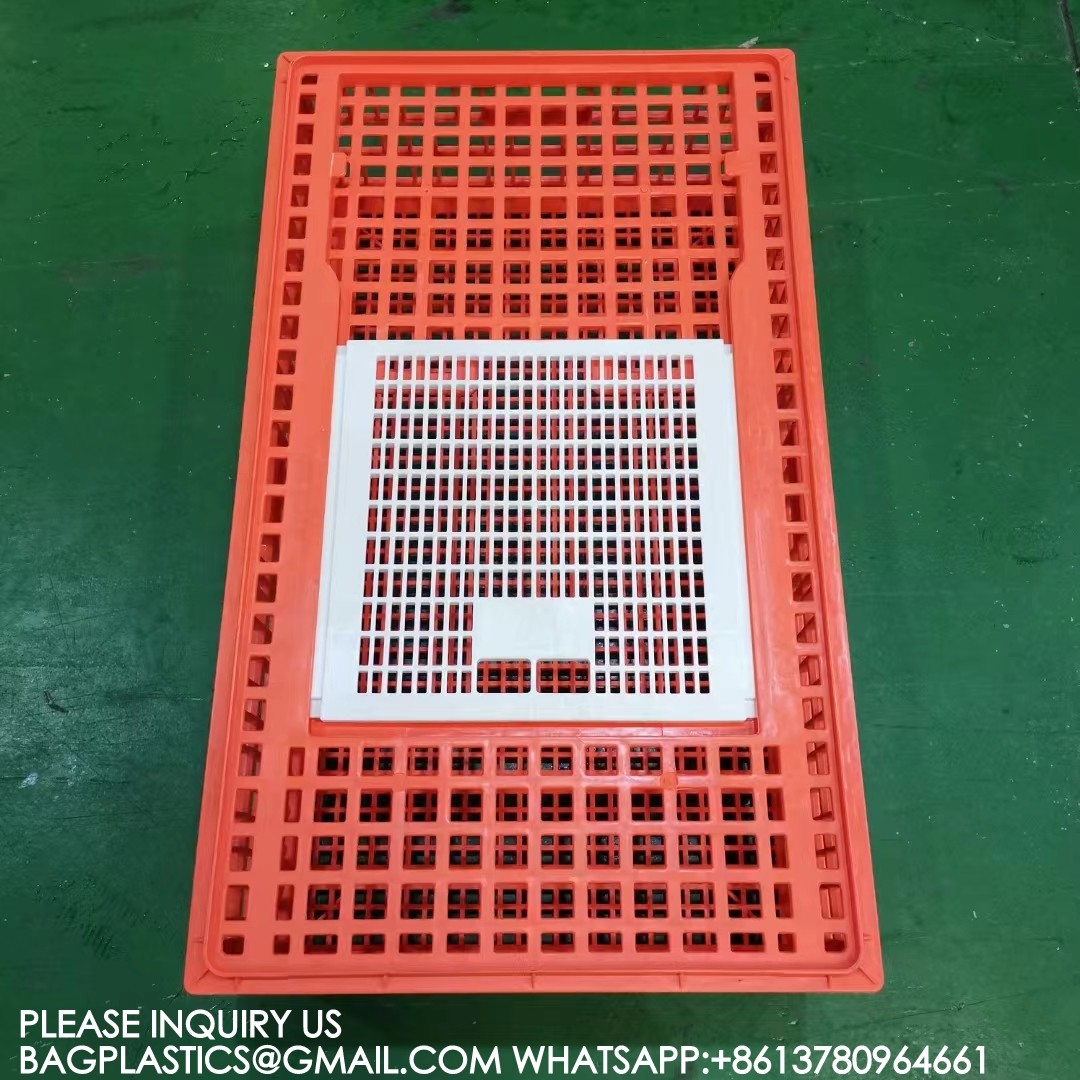 Poultry Plastic Transport Cage Crate Chicken Turnover Box For Farm Use For Duck Pigeon