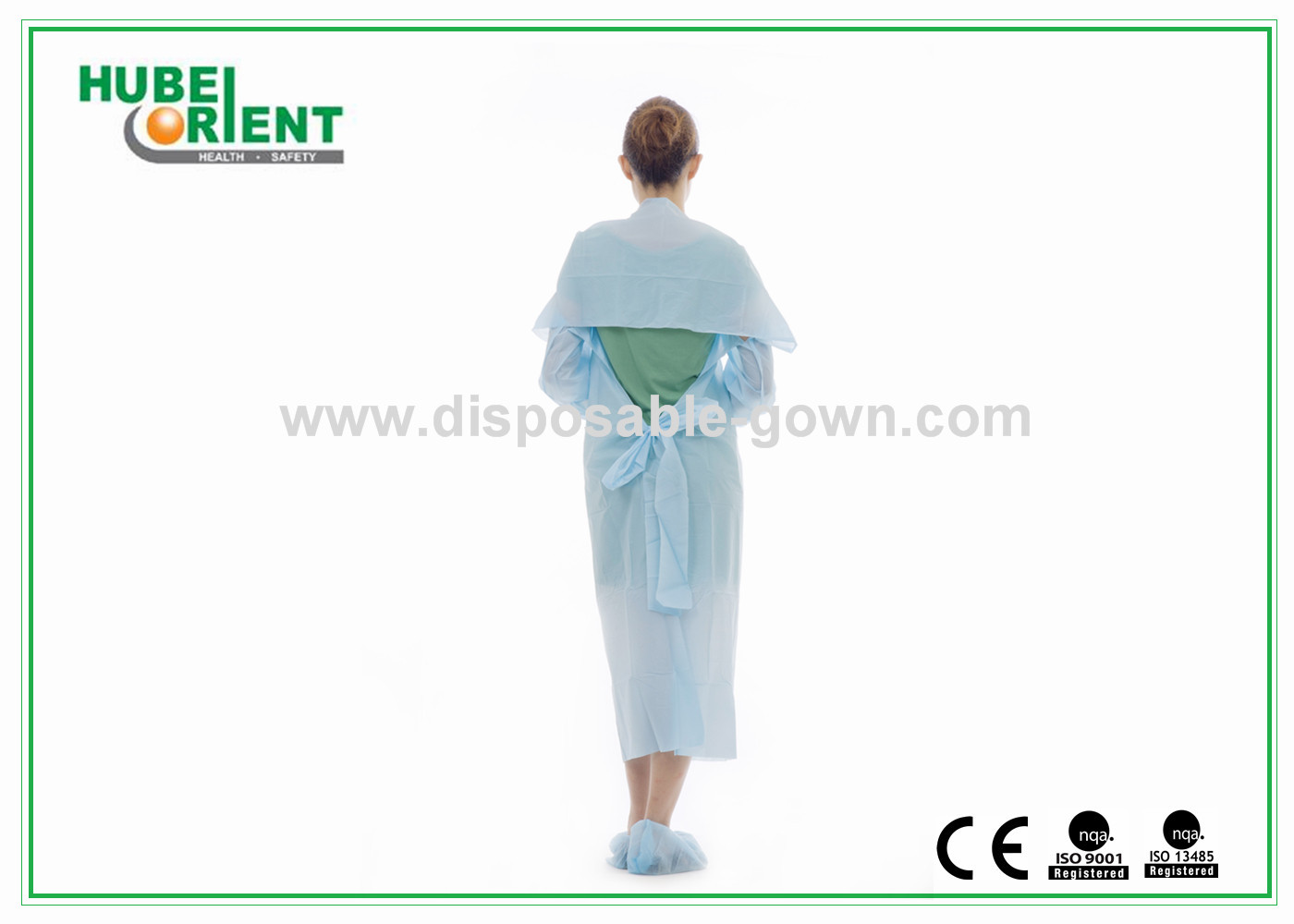 Anti Splash L XL Long Sleeve Disposable CPE Gown For Clean And Sanitary