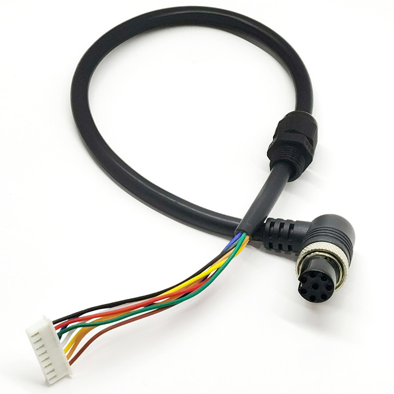 8 Pin iP65 Car Waterproof Connector Right Angle Head Male To Female