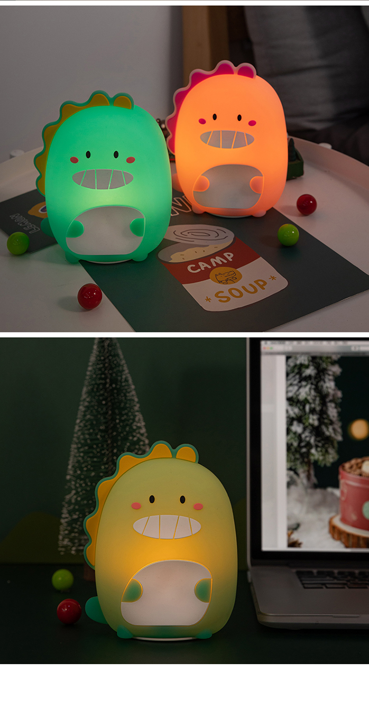 New Dinosaur Night light Warm Atmosphere Lamp USB rechargeable Sleeping Night Light For Children Kids Holiday Gift
