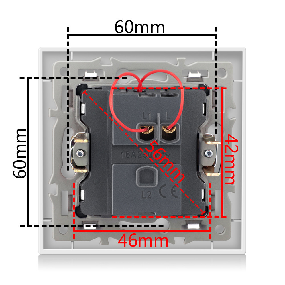 Embedded Concealed Rocker Switch Single Control Warping 10A On Off On Rocker Switch