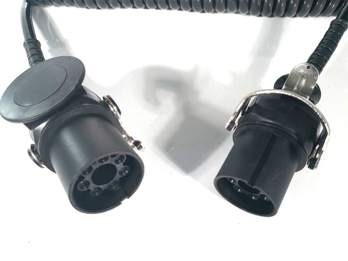 Electronic Coil Spring Trailer Cable 5 Pole Abs Material High Resilience