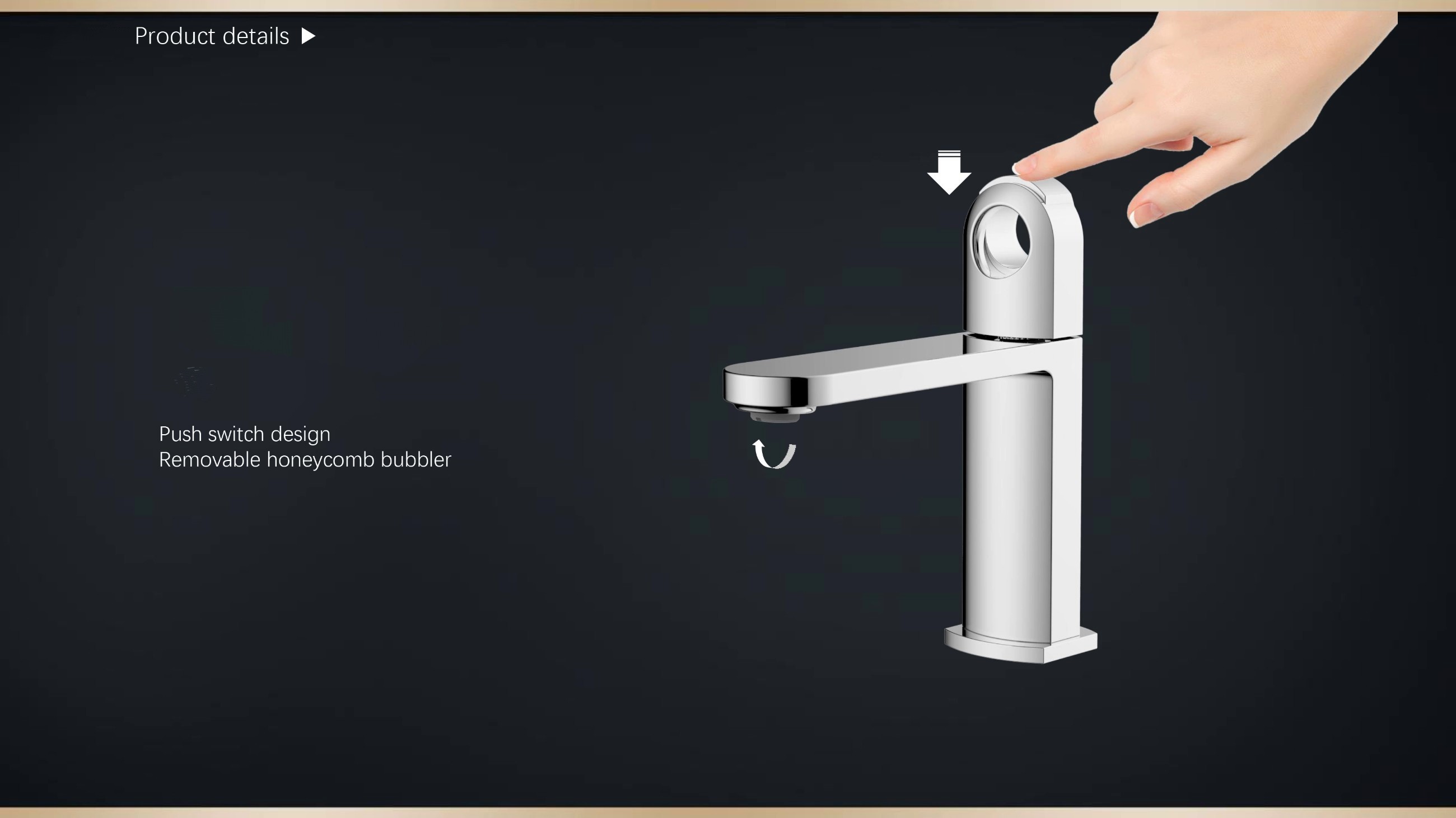 Push Activated Bathroom Basin Faucet With Innovative Design And Luxury