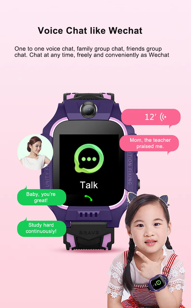 Q19 Anti Lost Smart Childrens Tracker Watch SOS Phone 2g IP67 IOS Android