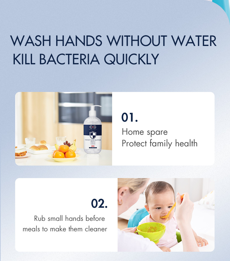 300ml Kill 99.99% Germs Alcohol Gel Hand Sanitizer Antibacterial Wash Free