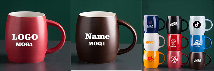 red blue polychrome printed coffee mugs wholesale engrave personalized custom logo plain white coffee cheap ceramic mug