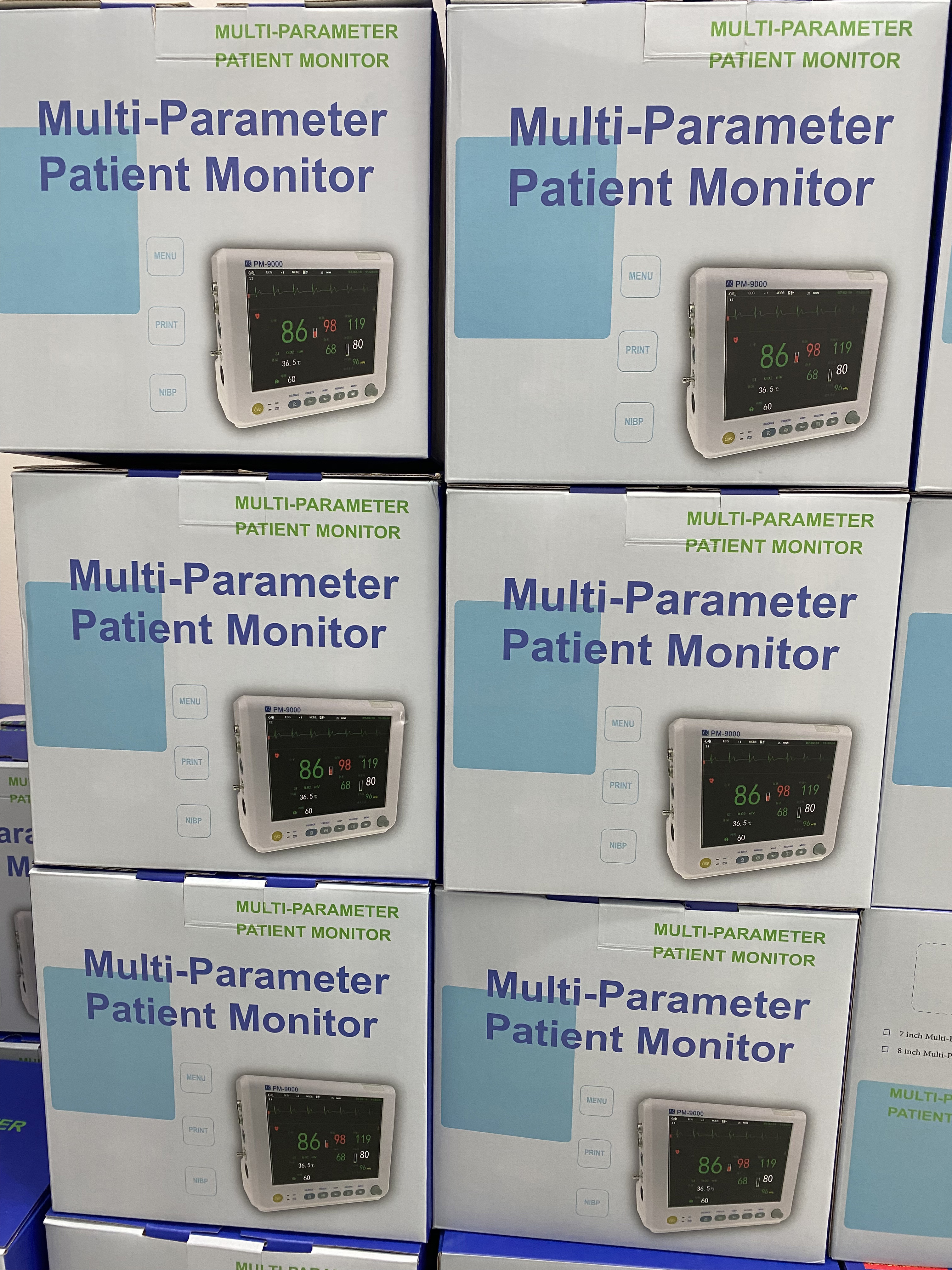 Bedside 7 Inch Multiparameters Vital Signs Monitor For Hospital Emergency